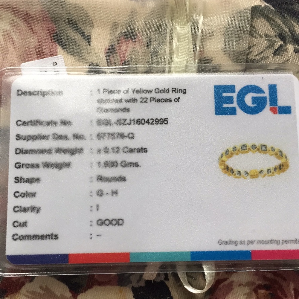 14k gold An diamond ring has paper work - Picture 4 of 9